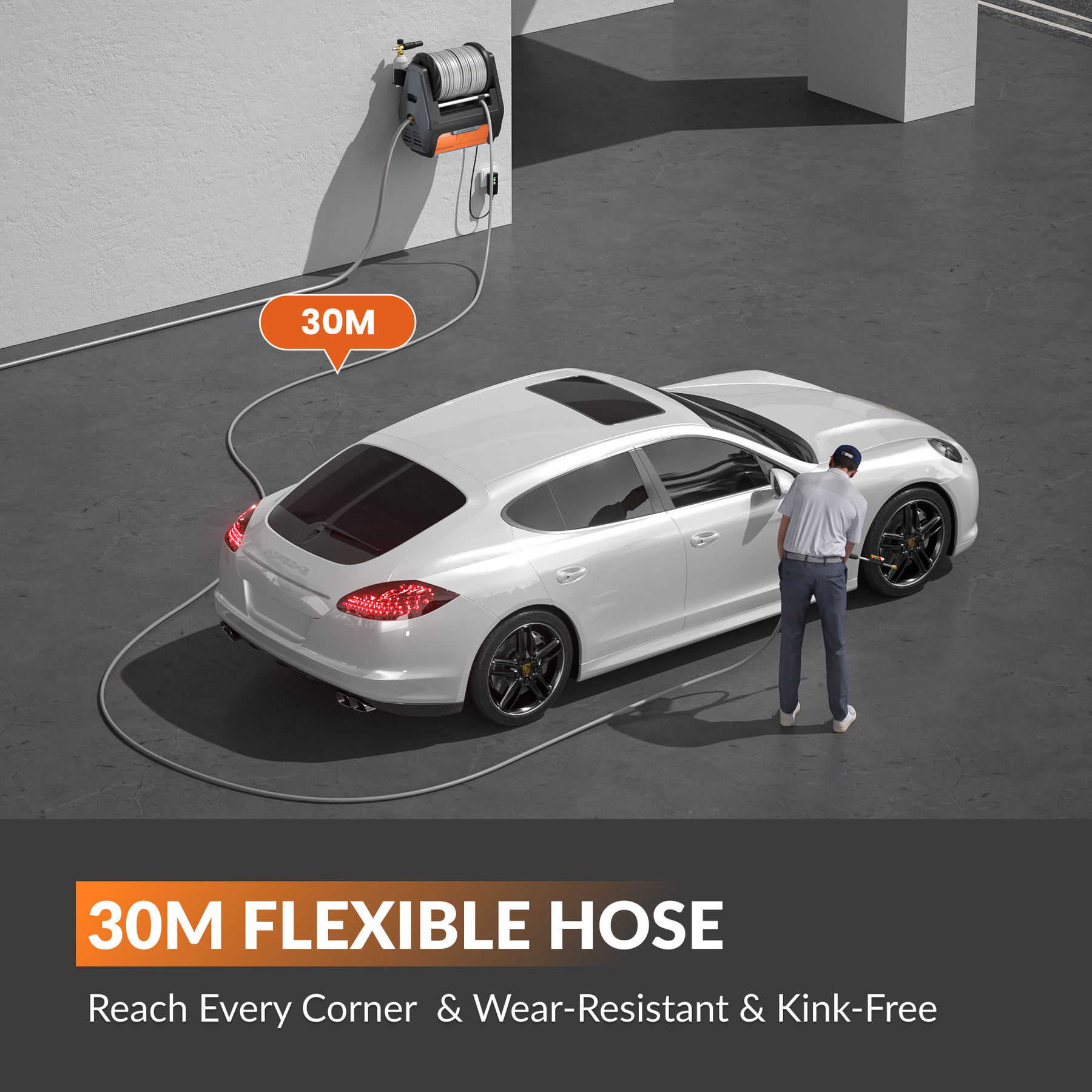 Grandfalls Retractable Pressure Washer Pro Features