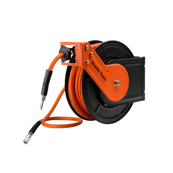 Retractable Air Hose Reel-Alloy Steel-3/8in-15m