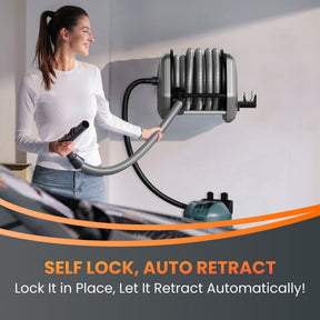 Retractable Vacuum Extension Hose Reel–10m–32mm