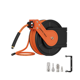 Retractable Air Hose Reel-Alloy Steel-3/8in-15m