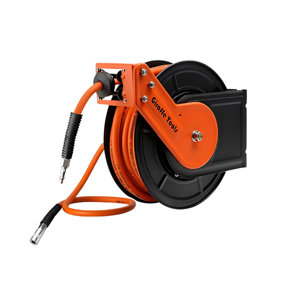 Retractable Air Hose Reel-Alloy Steel-3/8in-15m